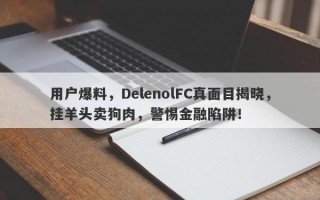 用户爆料，DelenolFC真面目揭晓，挂羊头卖狗肉，警惕金融陷阱！