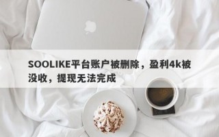 SOOLIKE平台账户被删除，盈利4k被没收，提现无法完成