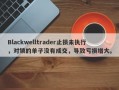 Blackwelltrader止损未执行，对锁的单子没有成交，导致亏损增大。