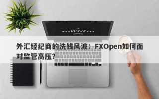 外汇经纪商的洗钱风波：FXOpen如何面对监管高压？