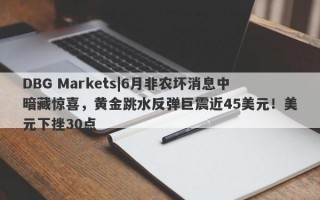 DBG Markets|6月非农坏消息中暗藏惊喜，黄金跳水反弹巨震近45美元！美元下挫30点