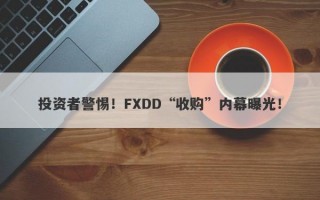 投资者警惕！FXDD“收购”内幕曝光！