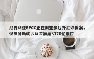 尼日利亚EFCC正在调查多起外汇诈骗案，仅拉各斯就涉及金额超3170亿奈拉