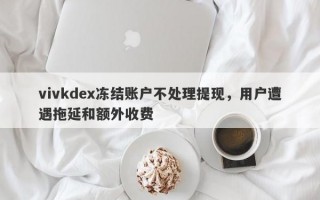 vivkdex冻结账户不处理提现，用户遭遇拖延和额外收费