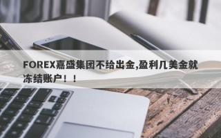 FOREX嘉盛集团不给出金,盈利几美金就冻结账户！！