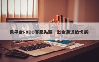 黑平台FXDD客服失联，出金通道被切断！