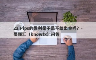 22 Pips的盈利是不是不给出金吗？-要懂汇（knowfx）问答