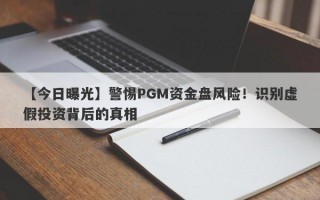 【今日曝光】警惕PGM资金盘风险！识别虚假投资背后的真相
