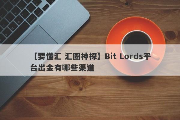 【要懂汇 汇圈神探】Bit Lords平台出金有哪些渠道
-第1张图片-要懂汇圈网